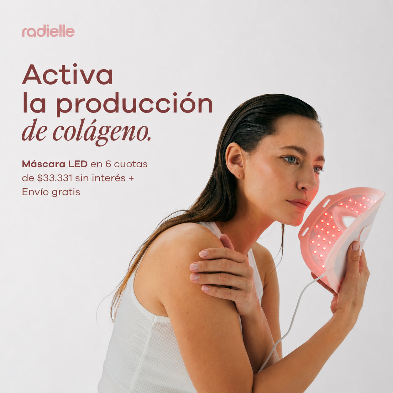 Máscara de Luz Roja Radielle